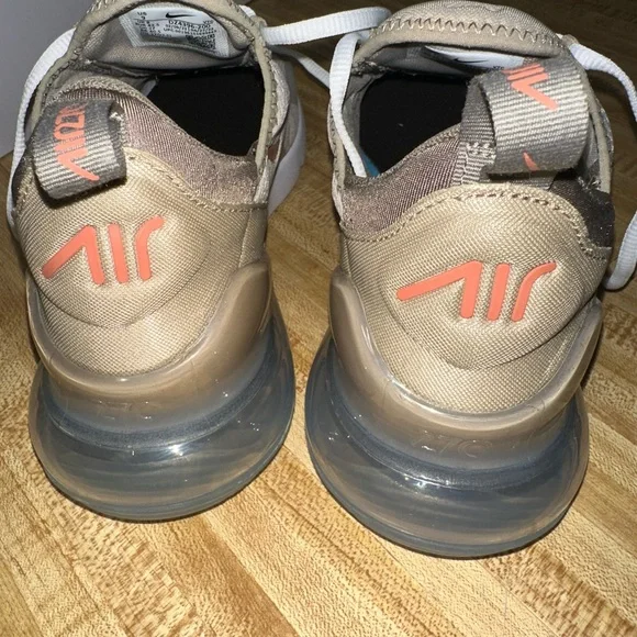 Nike Air Max 270 Cream and Khaki Shoes